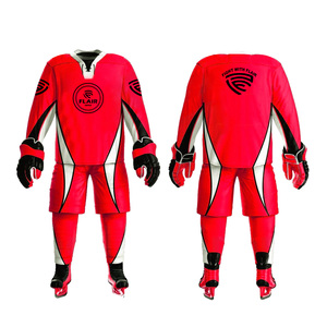 Camiseta de Hockey sobre Hielo Personalizada al por Mayor, Estilo Conjunto, Impresa con Transferencia Térmica, Resistente al Viento y al Agua, 100% Poliéster - Product Image 1