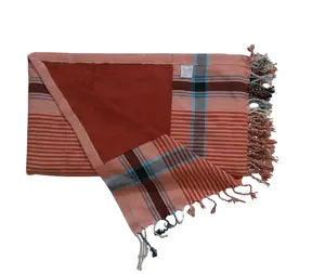 Yarn Dyed Kenyan Kikoy Quick-Dry Compressed Stripe in Custom Color Cheap Beach Towels at Factory Price Wholesale in India.