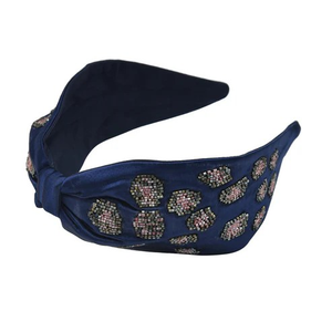 Diadema de satén negro con lentejuelas Rojas doradas bordadas a mano, diadema hecha a mano de lujo para mujeres y niñas, accesorio de moda llamativo - Product Image 5