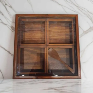 Caja de Especias de Madera de Gran Capacidad que Ofrece Amplio Espacio para Diferentes Tipos de Especias, Hierbas y Condimentos - Product Image 2