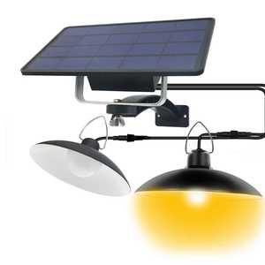 防水60LED太阳能室内/室外吊灯遥控花园棚照明开/关开关发光二极管光源 - Product Image 1