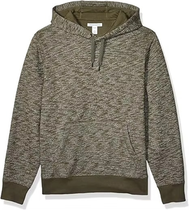 Cómodo y elegante Premium Mens Heathered Grey Green Hoodie con bolsillos Ropa informal - Product Image 5
