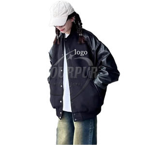 Varsity Baseball col montant veste 100% coton léger personnalisé vibrant toutes les couleurs Style Letterman avec Logo texte - Product Image 6