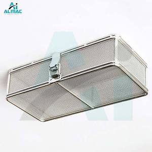 Cesta de Malla Metálica Manual de Calidad Premium ALMAC 2025 con Tapa con Cierre, Certificación CE, Instrumento Médico para un Almacenamiento Eficiente de Instrumentos OEM - Product Image 3