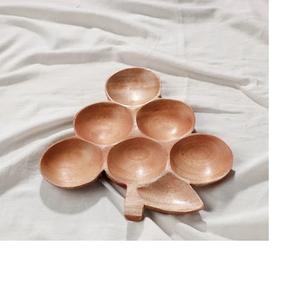 Plateau de service en bois ovale plateau de petit déjeuner en bois nouveau design plateau de haute qualité haute vente pour la maison hôtel cuisine - Product Image 3