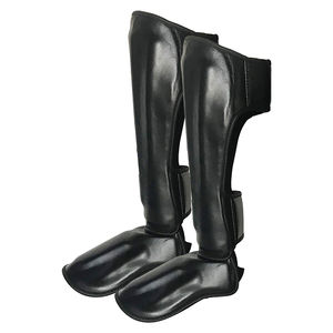 Espinilleras de boxeo de cuero y espinilleras de fútbol para hombres y mujeres con diseño protector y duradero Espinilleras personalizadas - Product Image 3