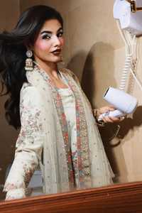 Designer Chiffon Embroidered Anarkali Lehenga Choli Long Sleeve Formal Maxi Dress Rich Embellishment for Women Party Wear - Product Image 4