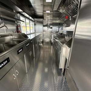 Remolques de camión de comida móvil de acero inoxidable totalmente equipados cocina de comida rápida para vender aperitivos perritos calientes dulces tiendas de comida al por menor - Product Image 6