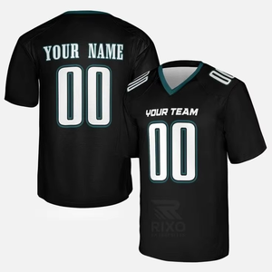 Maillot de football américain personnalisé à manches courtes, respirant, anti-humidité, en Spandex/Polyester, grandes tailles, été, toutes saisons - Product Image 1