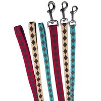 Laisse pour chien personnalisée en polyester jacquard tissé en losanges