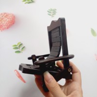 Ahşap klasik cep telefon tutucu konteyner özelleştirilmiş telefon standı sevimli sandalye şekli telefon tutucu organizatör sıcak satış