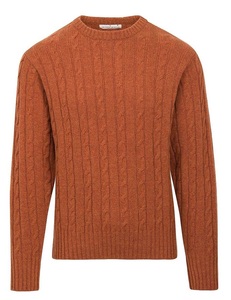 Suéter de Invierno Personalizado para Hombre, 100% Algodón, Sólido, Anti-Pilling, Anti-Arrugas, con Logotipo Frontal, Cuello Redondo, Tejido de Cable - Product Image 2