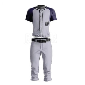 Conjunto de Jersey y pantalones de béisbol de alta calidad con logotipo personalizado para jugadores jóvenes y adultos en material transpirable - Product Image 1
