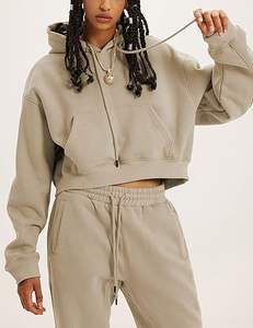 ชุดเซ็ตเสื้อครอปและกางเกงขายาวสำหรับผู้ชาย คุณภาพสูง สำหรับฤดูหนาว แบบมีซิปและฮู้ด ผ้าฝ้าย 100% เป็นมิตรต่อสิ่งแวดล้อม ระบายอากาศได้ดี - Product Image 6