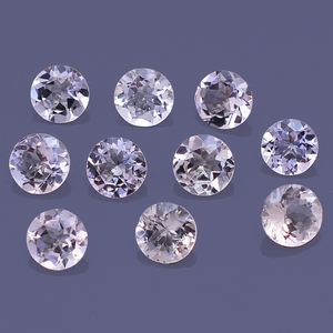 7 piezas de morganita de melocotón Natural 5mm corte redondo 2,66 Cts lote Iroc ventas morganita de alta calidad faceta de piedras preciosas sueltas US $74 para todos - Product Image 1