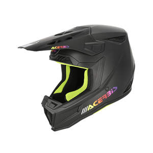 Casque de course tout-terrain Acerbis WHOOPS taille XL avec double visière, état neuf, coque en matériau PC pour motos - Product Image 1