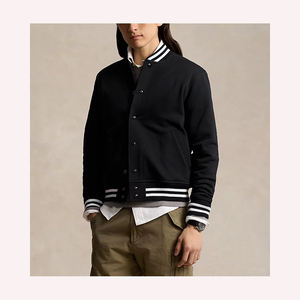 Chaqueta universitaria personalizada para hombre, chaqueta con letras de béisbol al por mayor para hombre, chaqueta bomber universitaria con mangas de cuero y mezcla de lana - Product Image 5