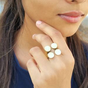 Raw Brass Adjustable <b>Ring</b> Band Hoop Loop Connector & <b>Ring</b> <b>Blank</b> Base-Eco-Friendly Durable Lightweight Jewelry Findings - Product Image 2