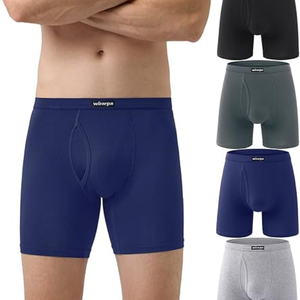 Wirarpa กางเกงในชายแบบบ็อกเซอร์แห้งเร็วทำจากผ้าฝ้าย100% ป้องกันแบคทีเรีย - Product Image 4