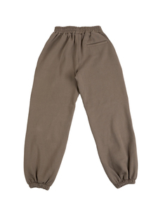 Pantalones de chándal con logotipo personalizado para hombre, Pantalones estampados con cordón marrón liso, pantalones de chándal en blanco, pantalones de cintura elástica teñidos de lana marrón - Product Image 6