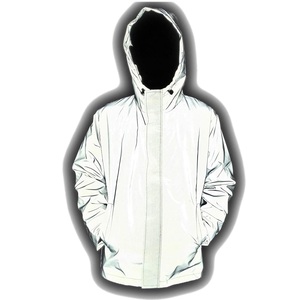 Chaqueta Flash de seguridad con cinta reflectante informal, abrigo de invierno impermeable de Color blanco con capucha, tela de lona para lluvia de primavera - Product Image 1