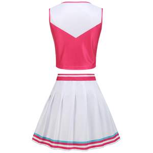 ชุดเชียร์ลีดเดอร์สำหรับเด็กผู้หญิงแบบ OEM/ODM ตามสั่ง |   ชุดยูนิฟอร์มเชียร์ลีดเดอร์เยาวชน ปักโลโก้ได้ สวมใส่สบาย ผ้าโพลีเอสเตอร์ 100% แห้งเร็ว เสื้อและกระโปรง - Product Image 2