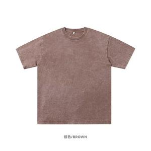 Camiseta informal de lavado ácido 2025 para hombre FZ 230gsm excelente calidad 100% algodón personalizado en blanco patrón sólido teñido liso frente de Hip Hop - Product Image 1