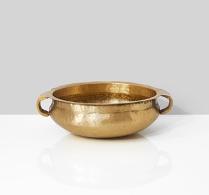 Bol de service en laiton pur magnifiquement conçu Bol de service de forme ronde de trois tailles différentes avec travail martelé - Product Image 6
