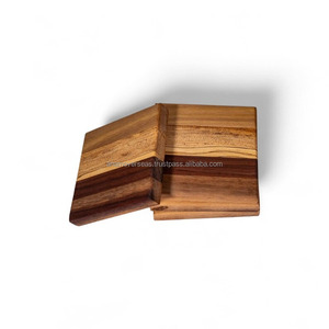 Acacia Wood <b>Coasters</b> Set | Natural Wooden <b>Drink</b> <b>Coasters</b> for Table Protection - Product Image 2