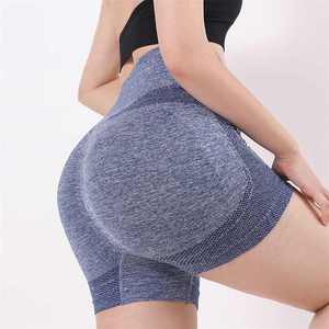 Pantalones cortos de motorista ajustados de cintura alta sólidos personalizados para mujer - Product Image 3