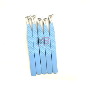 Pince à épiler d'extension de cils en acier inoxydable avec nom de marque personnalisé - Product Image 1