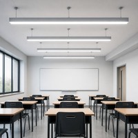 Luminaire linéaire suspendu au plafond pour salle de classe, LED 4000K