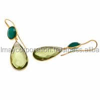 Best Looking Women's Vintage Style round & Square Silver Plated Gem <b>Earrings</b> Carnelian & <b>Turquoise</b> Gold Plated Dangle Jewelry - Product Image 5