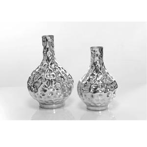 El juego más vendido de 3 floreros de metal de aluminio de diferentes tamaños para decoración del hogar, jarrones de suelo - Product Image 5