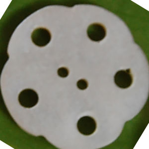 Botón de Nácar con Ojal, Botón de Joyería con Motivo de Concha Marina, Material de Concha de Nácar Blanco, Estilo Floral con Ojal - Product Image 2