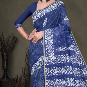Handwoven Pure Cotton Saree with Floral & Geometric <b>Design</b> – Breathable Traditional Ethnic Wear for Festive - Product Image 3