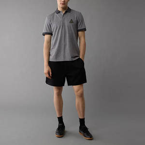 Chemise pour homme en coton premium, couleur unie, col respirant, légère, manches courtes, décontractée, coupe classique, tissu sergé - Product Image 2