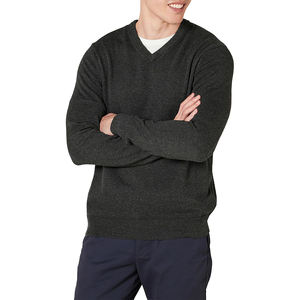Pull à col en V pour hommes Top à manches longues en tricot classique Big & Tall Casual Winter Wear pull à col en V pour hommes - Product Image 3