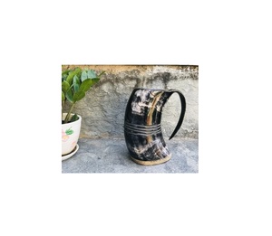 Chopes rustiques en corne pour boissons, ajoutant une touche audacieuse aux étagères de bar, décoration de pub, de taverne, d'intérieur - Product Image 1