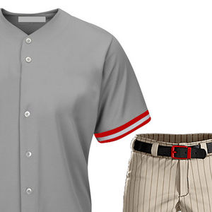 Personalizado de alta calidad botón completo OEM ODM pantalones de secado rápido transpirable uniforme de béisbol 2025 - Product Image 4