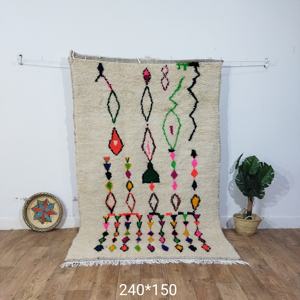 Alfombras de Lana Hechas a Mano Marroquíes, Auténticas Alfombras Bereberes, Lana Natural, Artesanía Artesanal, Tamaño y Colores Personalizables, Alta Calidad - Product Image 1