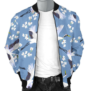 Custom Logo Canvas Stand Collar Winter Bomber Jacket Breathable Waterproof Eco-Friendly Pattern High Street High Quality - Product Image 6