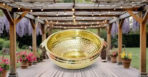 Urli décoratif en laiton pour la décoration de la maison et du bureau ustensile de table idéal pour cadeau bol traditionnel pot de fleur de 16 pouces - Product Image 5