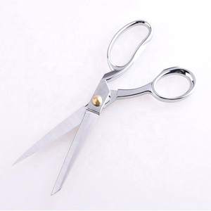 Ciseaux de couture professionnels robustes de qualité industrielle bricolage lame en acier inoxydable tranchante en alliage de zinc plaqué argent - Product Image 3