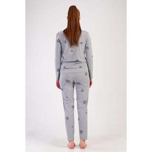 Conjunto de Pijama KADIN P.SUPREM O YAKA UZUN KOL ETEGI OVAL - Gris Melange - Gris Melange - Product Image 3