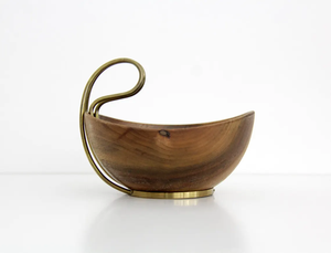 Bol en bois léger avec poignée en métal pour servir du riz aux fruits et de la salade, idéal pour un usage domestique quotidien et les pique-niques en plein air - Product Image 2