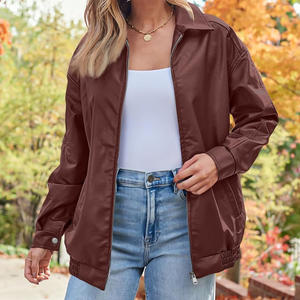 Chaquetas de Cuero de Alta Calidad para Mujer, Estilo Moderno, Nuevo Modelo, Chaqueta de Cuero Informal con Cremallera, Chaqueta de Cuero para Mujer - Product Image 2