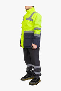 High Visibility Breathable Comfortable Jacket Reflective <b>Strips</b> Customizable Workwear Waterproof Bulk Supply - Product Image 2