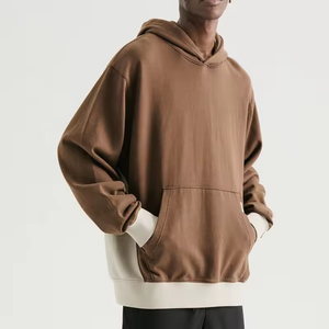 Oem Custom Pullover 360gsm French Terry 100% Cotton Hoodie No <b>String</b> Heavyweight Winter Oversized Men's Hoodies - Product Image 3