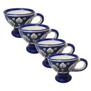 High on Demand Handcrafted Ceramic Cups <b>Set</b> Unique Artisan <b>Porcelain</b> Mugs for <b>Tea</b> Coffee and Gift Giving Available for sale - Product Image 4